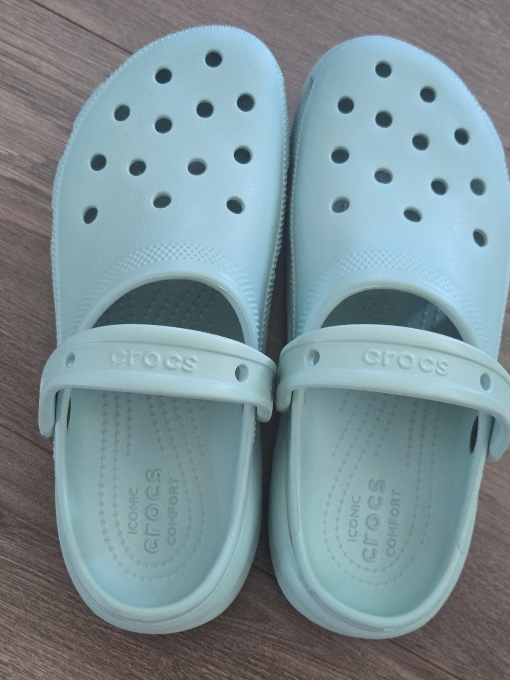 Crocs Women's Classic Platform Clog Light Aquamarine Pastel Teal S 9 Comfort - Picture 4 of 11
